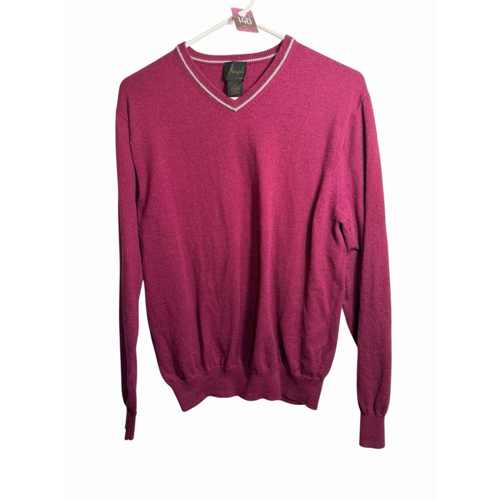 joseph mens pink cotton cashmere blend sweater size medium